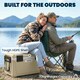 image 7 of Outsunny 42.6L Insulated Cool Box, Portable Ice Cooler with Handle | Brown | Khaki | 66.6 x 38.5 x 40 cm