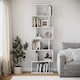 image 4 of Geometry S-Shaped 6 Tier Shelving Unit | White | 1