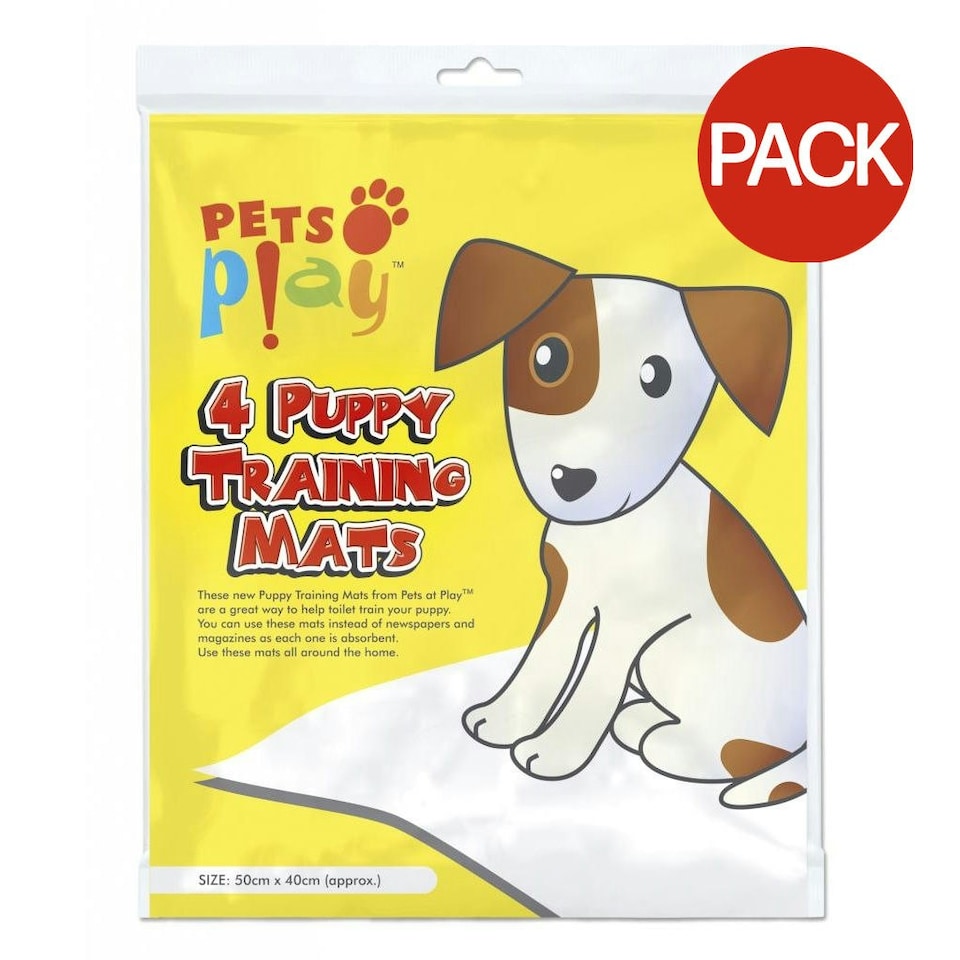 Pets at Play Puppy Training Mat (Pack Of 4) - White - One Size