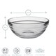 image 3 of Duralex Lys Stacking Glass Cooking / Ingredients / Food Bowl - 12cm Clear