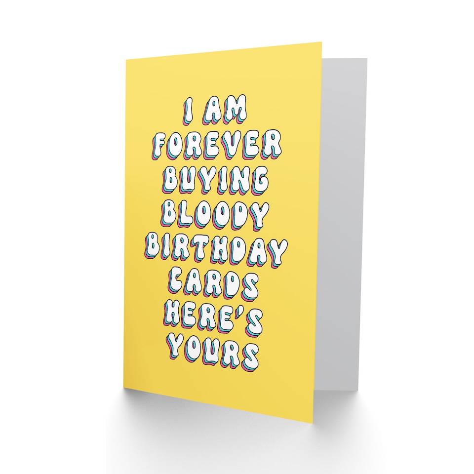 image 1 of Funny Birthday Card Forever Buying Cards Joke for Sister or Daughter