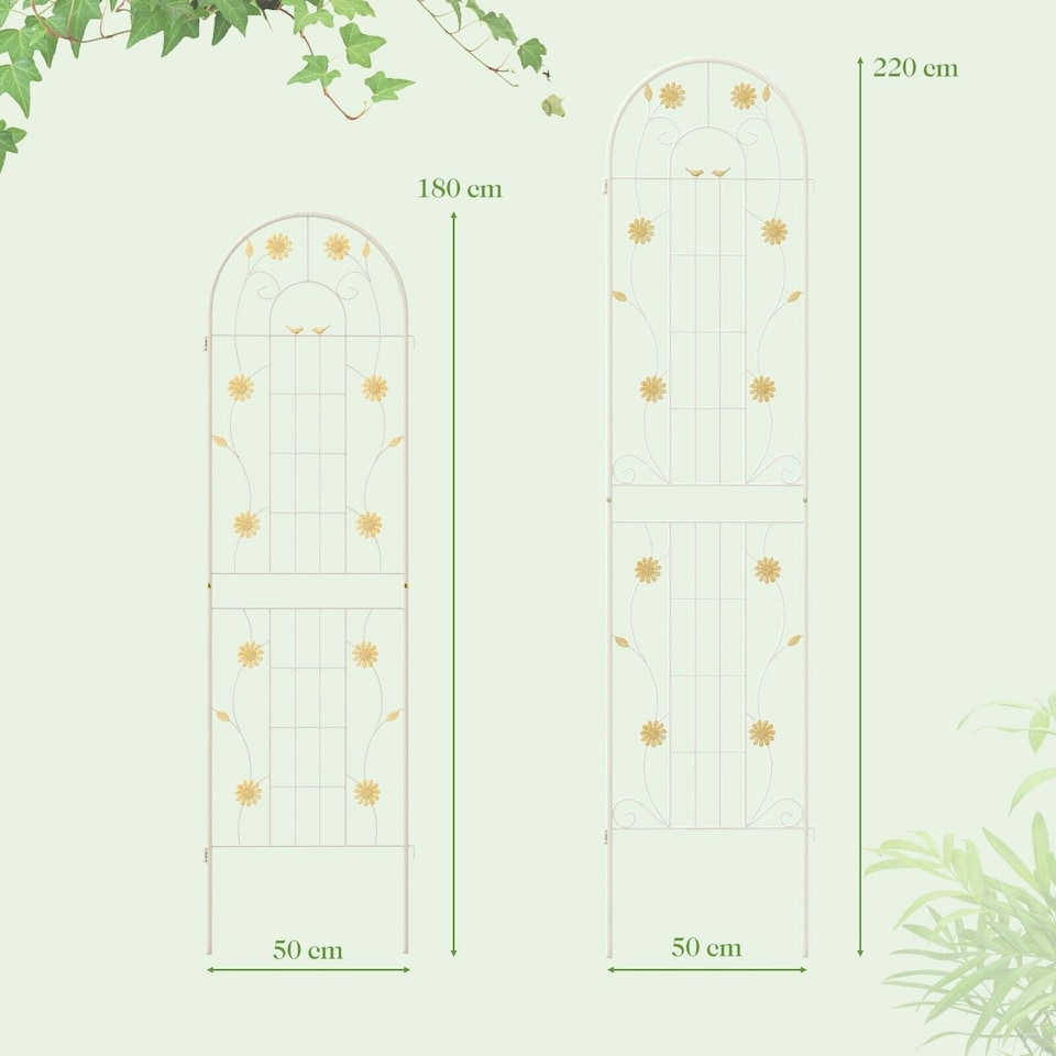 image 1 of COSTWAY 4 Pack Garden Trellis Plant Support Climbing Plants
