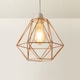 image 4 of ValueLights Modern Geometric Copper Metal Basket Cage Ceiling Pendant Light Shade