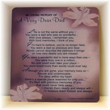 In Loving Memory of a Very Dear Dad Graveside Card