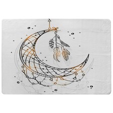 Dream Catcher with Crescent Moon (Rug) Black | Large: 140x200cm