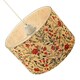 image 5 of Bird Theme Bamboo Pendant Lamp Shade with Green Leaves and Red Flowers | Multi