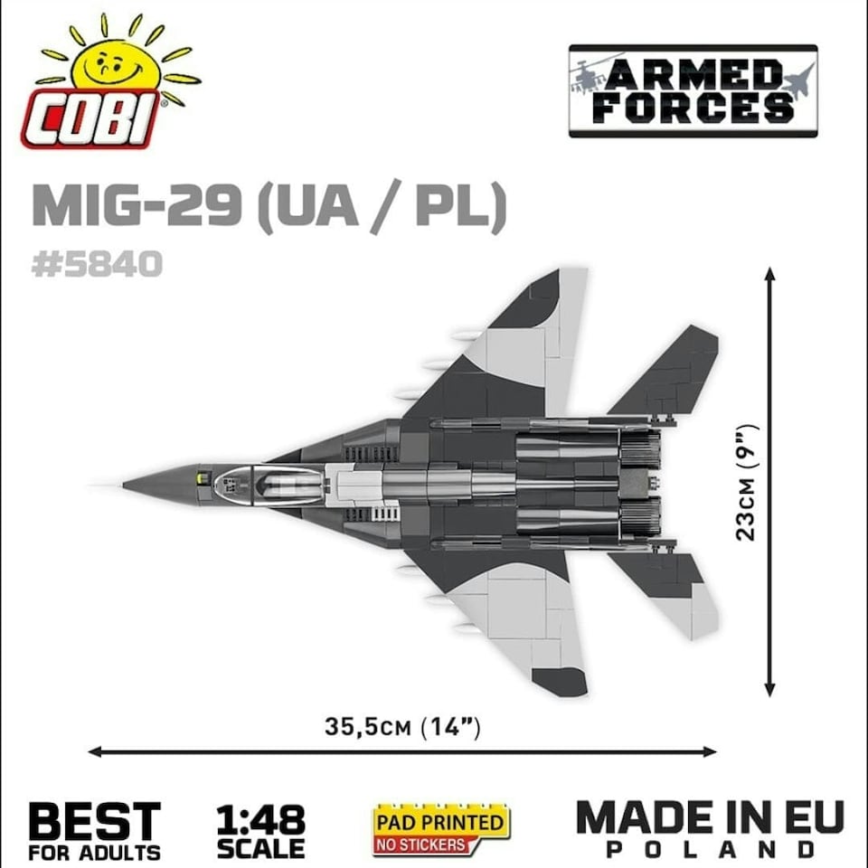 image 1 of MIG 29 brick plane model - COBI 5840 - 590 bricks