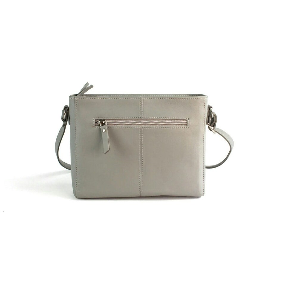 image 1 of Eastern Counties Leather Autumn Leather Handbag - Light Grey - One Size | Grey