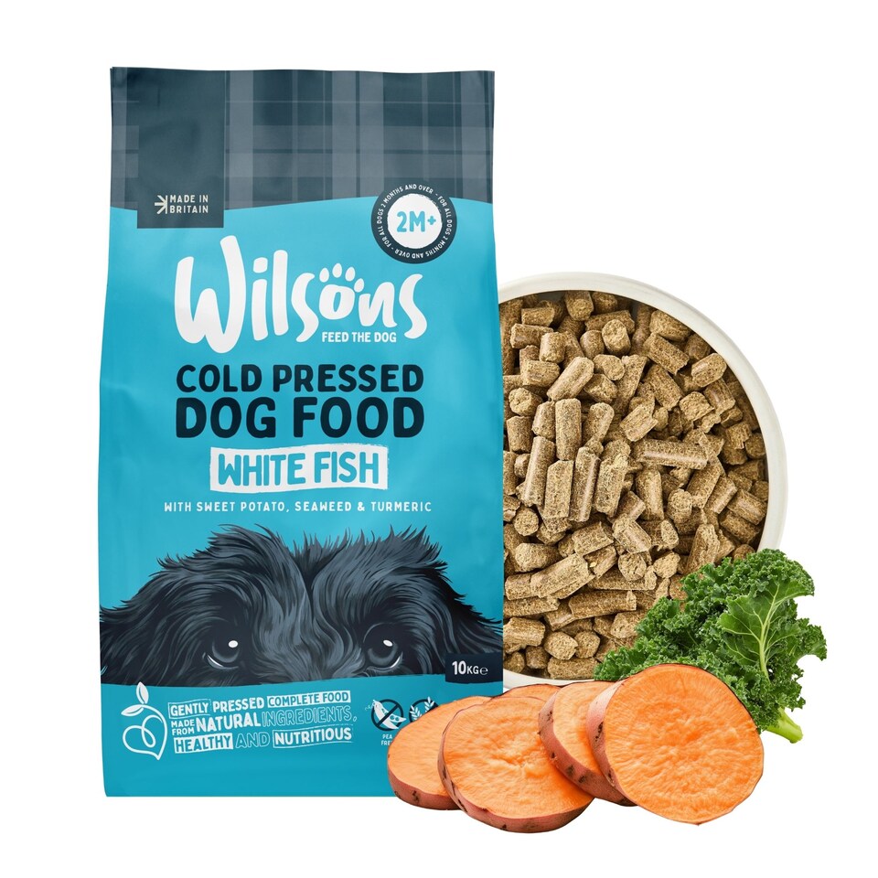 image 1 of Wilsons White Fish Cold Pressed Dog Food Natural Gentle Protein Omega 3 Diet - 10kg bag