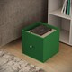 image 2 of Foldable Woven Fabric Storage Cube Box Drawer Insert Organiser Basket with Handle | Green | Green | Pack of 6 | 6