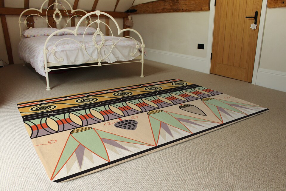 image 1 of Egyptian Pattern Designer Rug | Multi