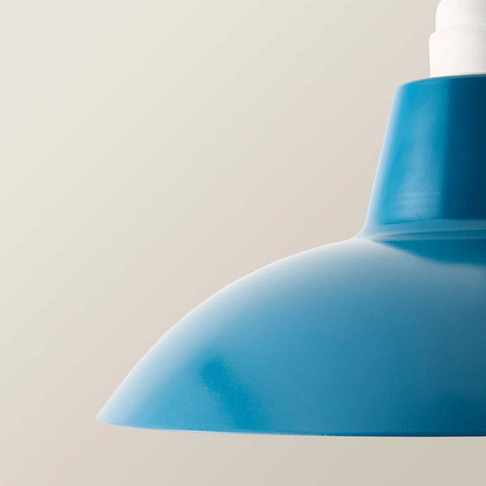 image 1 of ValueLights Civic French Blue Ceiling Pendant Shade | Blue