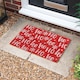 image 6 of Nicola Spring Christmas Coir Door Mat - 60 x 40cm - Ho Ho Ho Red