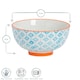 image 3 of Nicola Spring Hand-Printed Rice Bowls - 12cm - Blue - Pack of 6 Multi