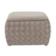 image 3 of Plumeo Velvet Storage Ottoman - Mole