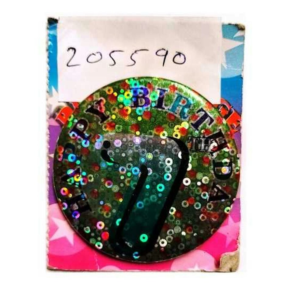 image 1 of Giant 7th Birthday Party Badge - Multicoloured - One Size