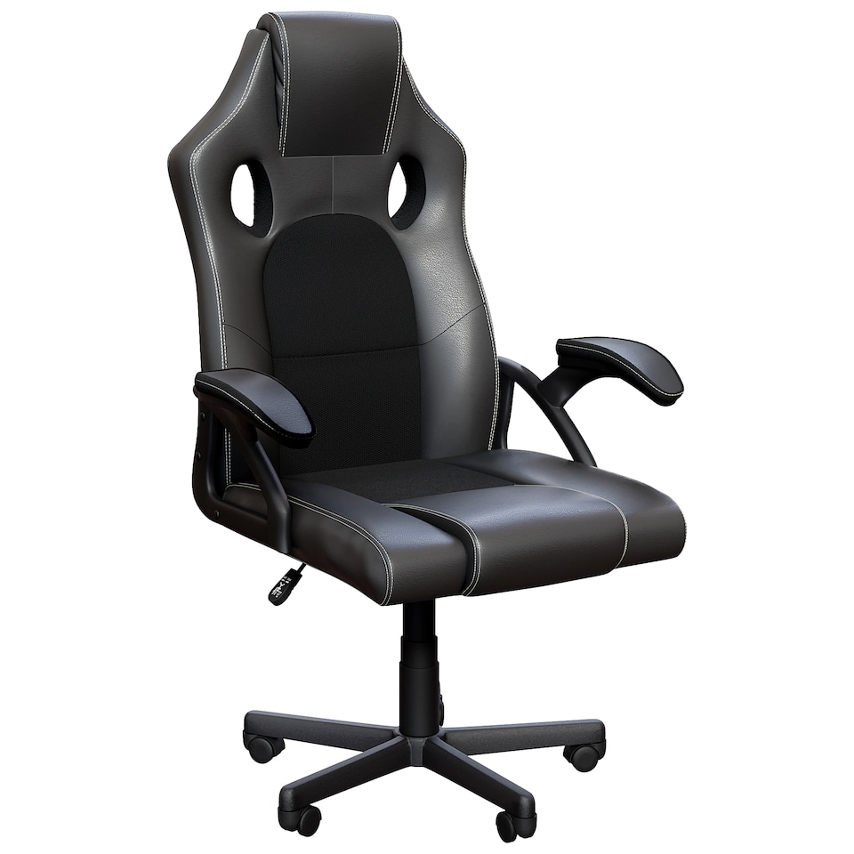 image 1 of Vida Designs Coma Racing Gaming Office Chair Computer Desk Table Chair, Black