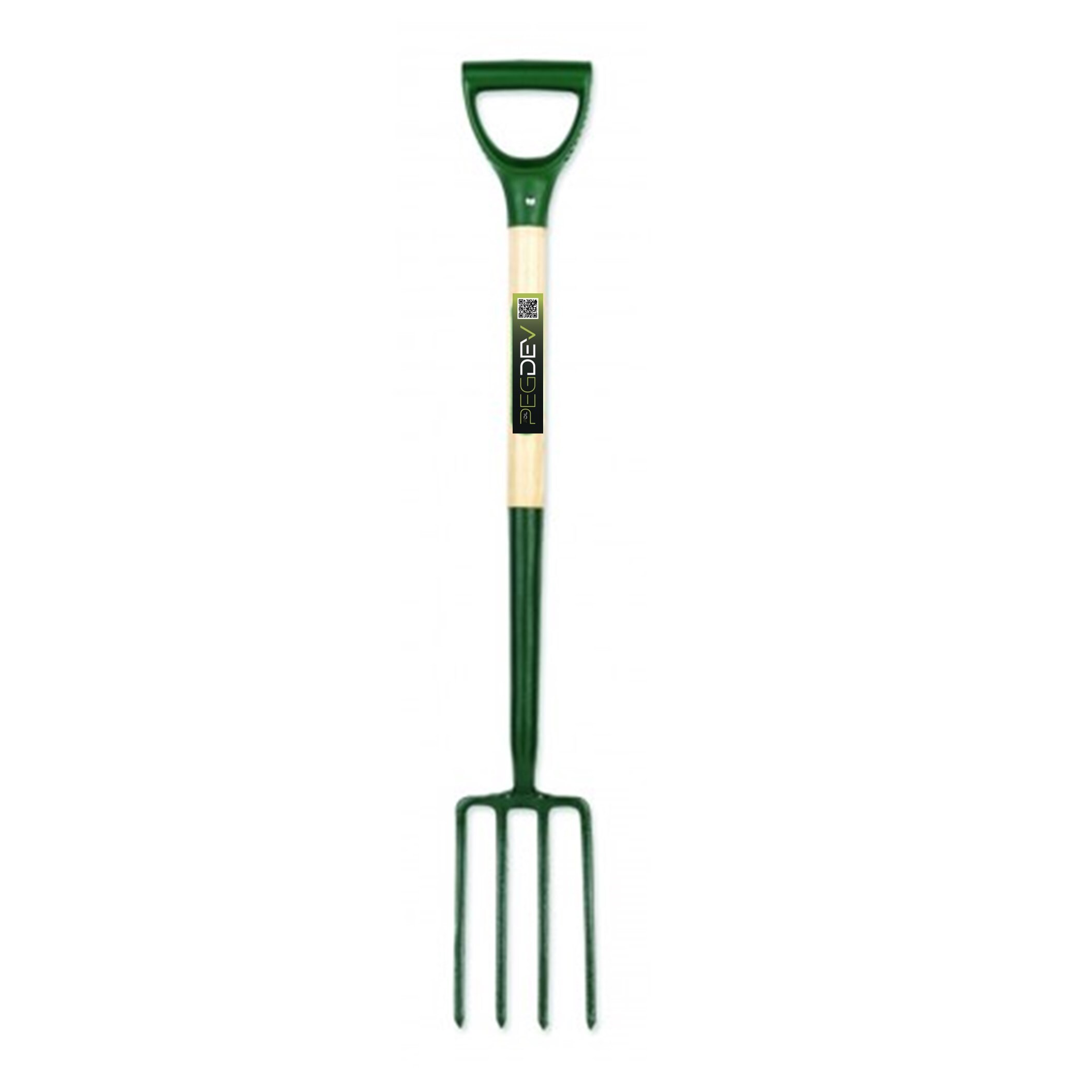Pegdev Ergonomic Border Fork Steel 30" Ash Ergo Handle 2kg Weight Ideal for Professionals in Dark Green