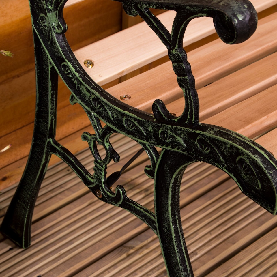 image 1 of Garden Vida 3 Seater Garden Bench Outdoor Patio Seating, Twin Cross Style