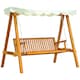image 1 of Outsunny Swing Chair 3 Seater Swinging Wooden Hammock Garden Seat