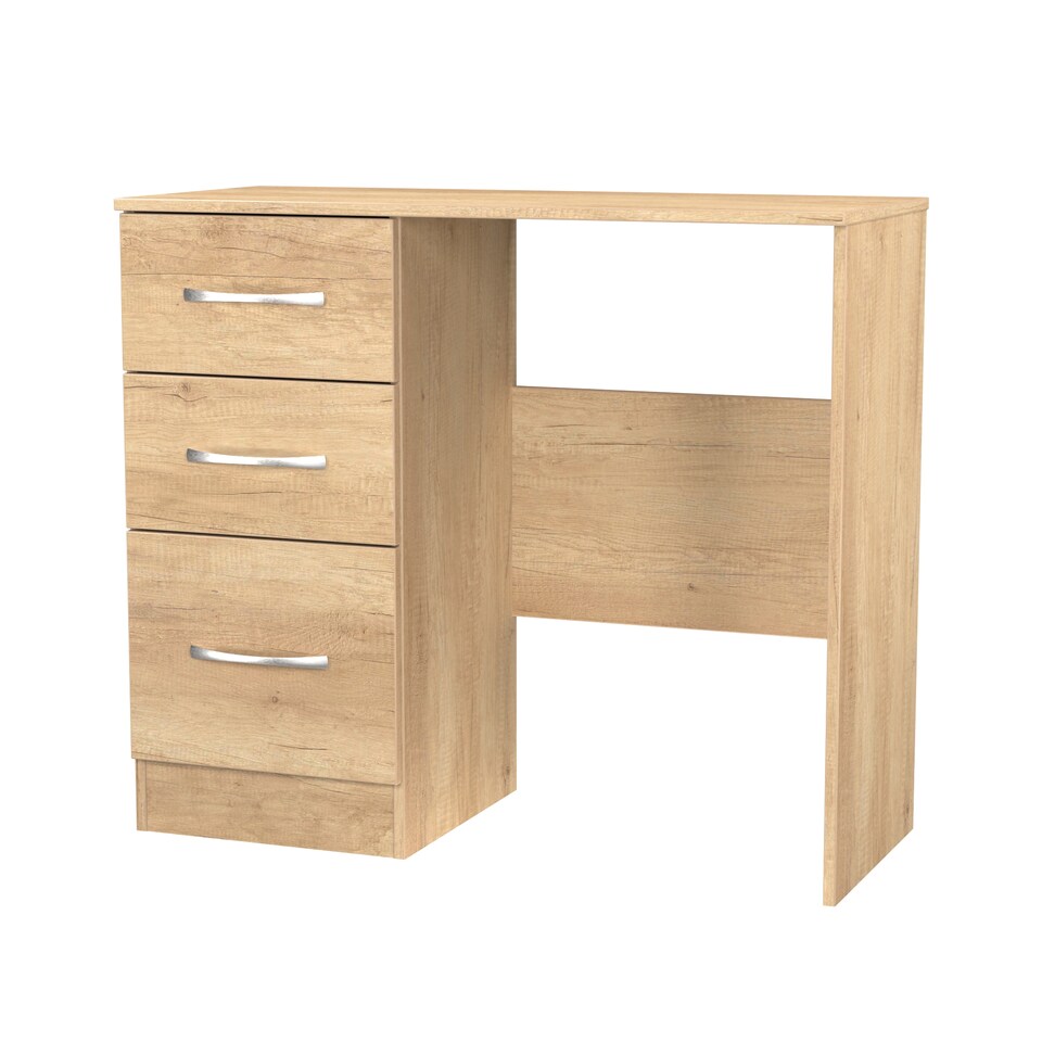 image 1 of Hampshire 3 Drawer Vanity in Nebraska Oak (Ready Assembled) | Brown | Nebraska Oak