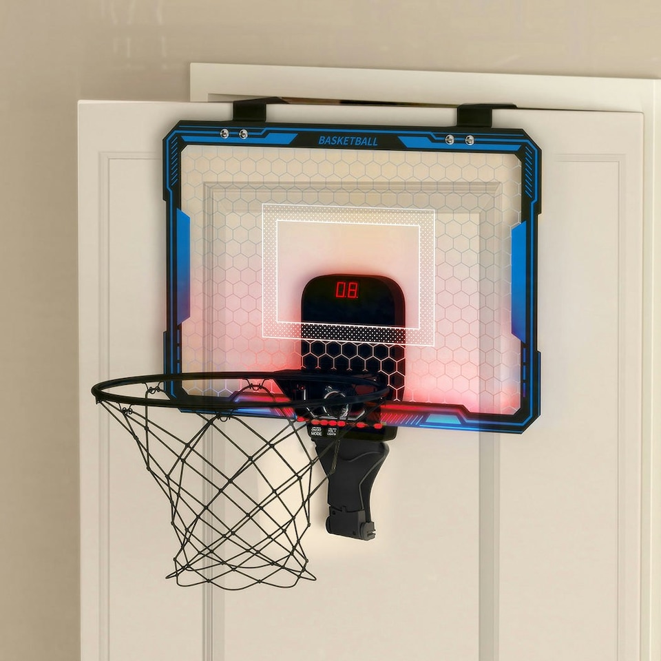 image 1 of Dekko Mini Basketball Hoop Kids Toy Electric Door Wall Mounted Sport Backboard