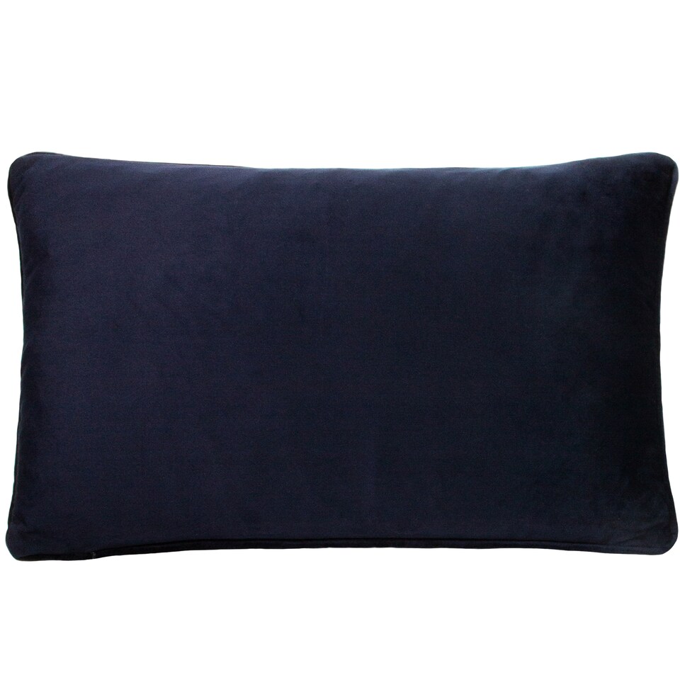 image 1 of Paoletti Cheetah Forest Velvet Cushion, Navy, 30 x 50cm