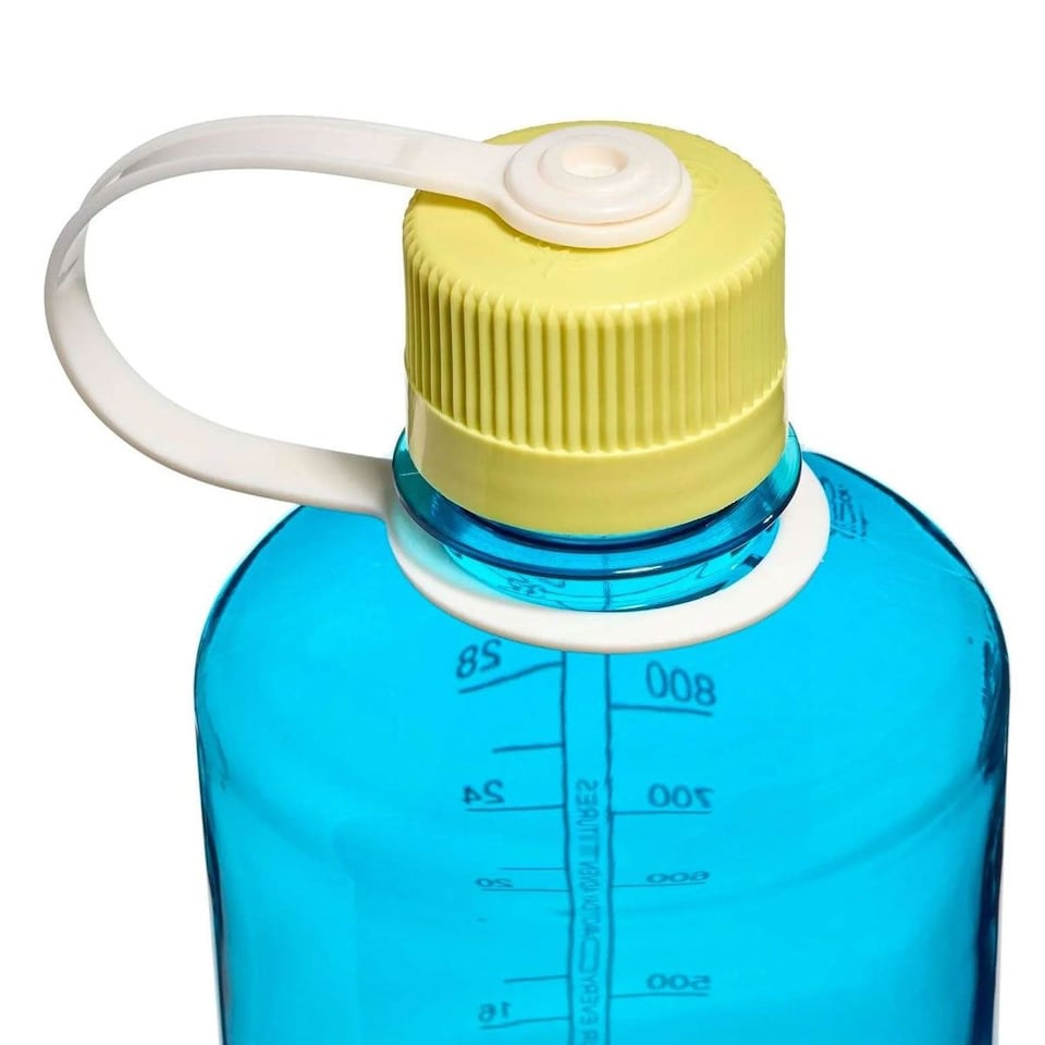 image 1 of Nalgene Narrow Mouth 1L Tritan Renew Water Bottle - Blue Atoll - Endive Cap