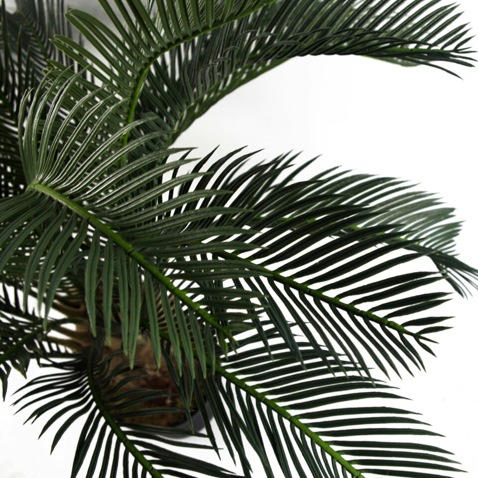 image 1 of Large Artificial Palm Tree 80cm Cycas Realistic Plant Leaf Design UK Botanik Green | One Size