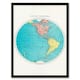 image 1 of Rand McNally and Co Framed Wall Art Print Western Hemipshere 1908 Map Home Décor