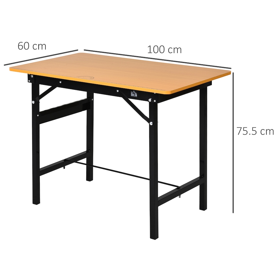 image 1 of HOMCOM Heavy Duty DIY Metal Garage Workbench Storage Drawer Table Wood Surface