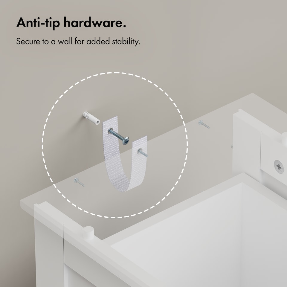 image 1 of Vonhaus Holbrook Bathroom Storage Drawers with 3 Drawers Freestanding