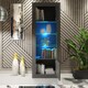 image 3 of Display Cabinet Bookcase Sideboard Storage Cabinet Cupboard Grey High Gloss LED 170cm