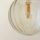 image 5 of ValueLights Chessy Ribbed Glass Easy Fit Lamp Shade & Bulb | Gold