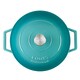 image 3 of Cooks Professional Cast Iron Casserole 28cm Shallow | 4.3L Capacity | Enamelled Inside & Out | Graduated Teal