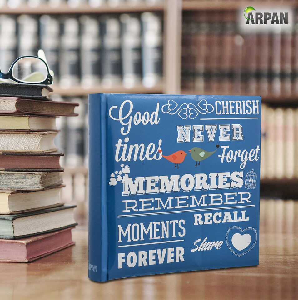 image 1 of ARPAN Photo Album for 200 Photos 6x4" (10x15cm) – Slip In Memo Album with Writing Space & Index Pages – Picture Storage Album for Family, Wedding & Travel Memories