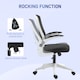 image 5 of Vinsetto Ergonomic Mesh Office Chair with Flip-up Armrests, Height Adjustable Computer Chair with Swivel Wheels, Black and White