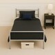 image 9 of Single Metal Bed Extra Strong Frame Adult Childs Bedroom Silver Easy Assembly