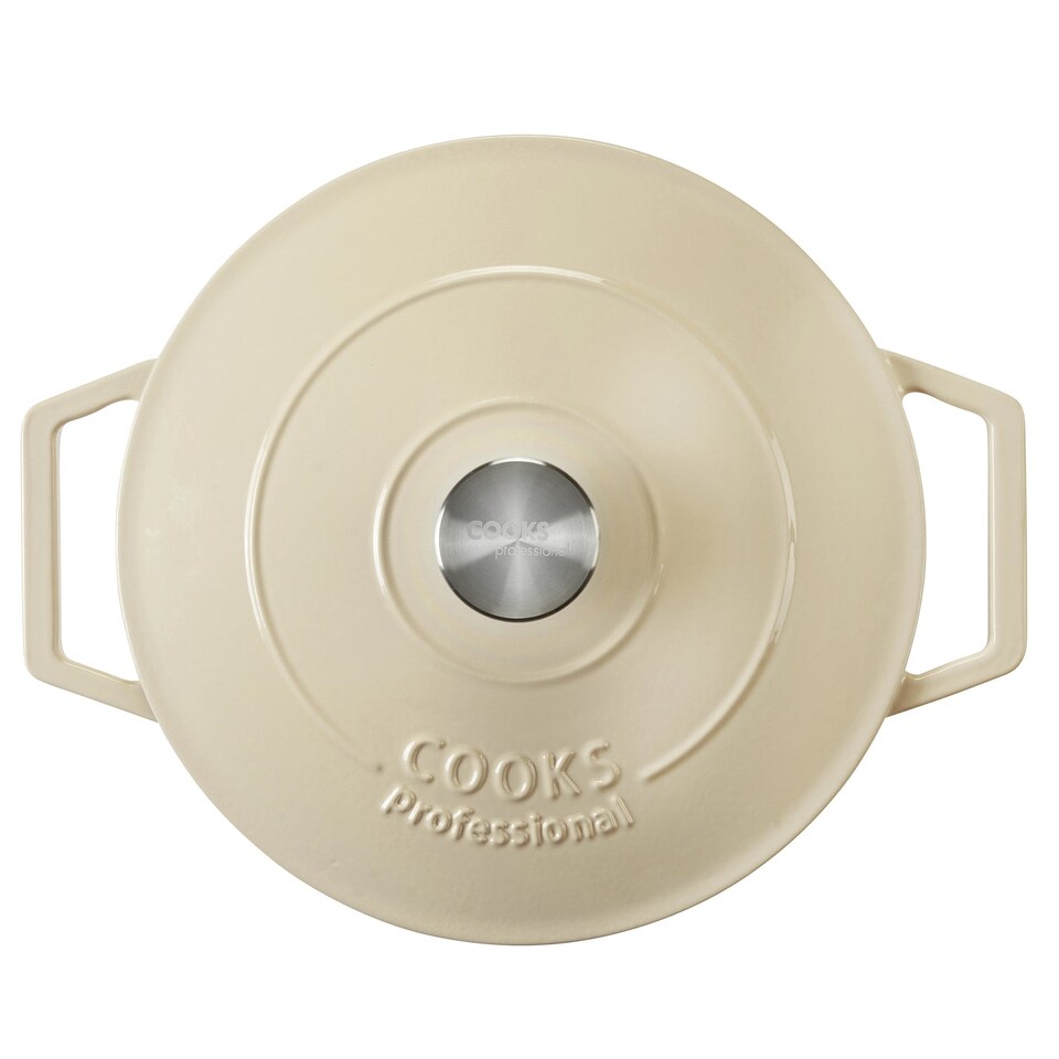 image 1 of Cooks Professional Casserole Dish 26cm – Ovenproof Pan with Lid | White | White