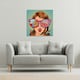 image 2 of Woman with sunglasses. Fast food and sweets in the reflection (Canvas Print) 101 x 101 x 4cm