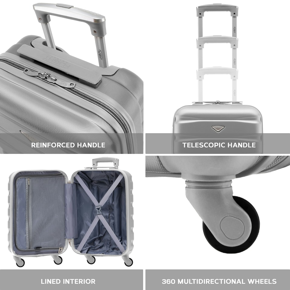 image 1 of Flight Knight 29" Extra Large Suitcase – 20kg Capacity Hard Shell Check-In Luggage with 4 Wheels  100+ Airlines Approved: Ryanair, EasyJet, Jet2, Wizz Air, BA Silver | Silver | Large
