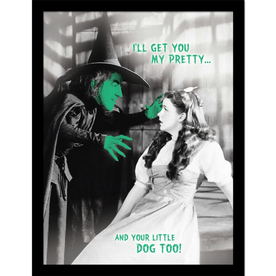 image 1 of The Wizard Of Oz (I'll Get You My Pretty) Framed 30x40cm Print