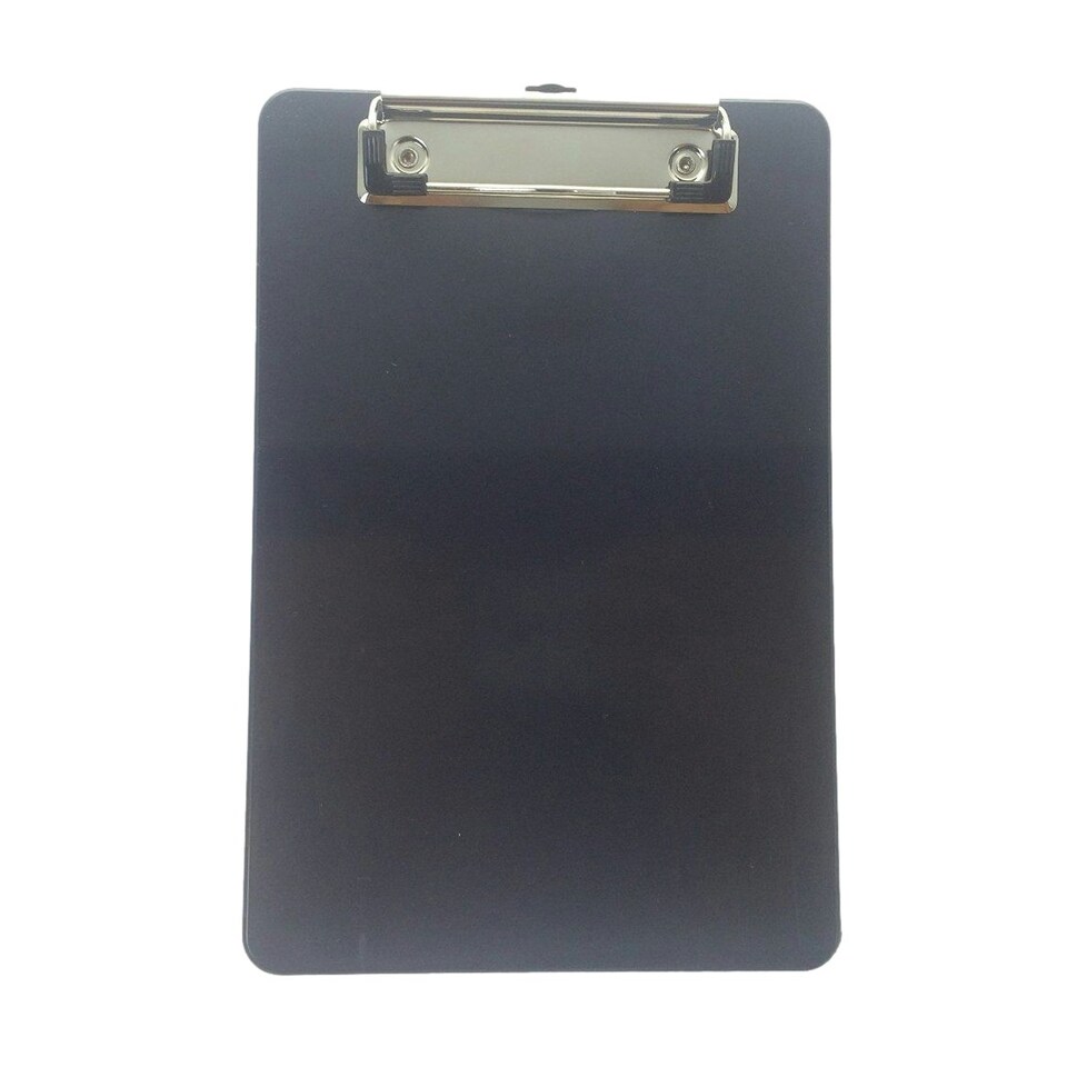 image 1 of Pack of 48 A5 Black Solid Plastic Clipboards with Ruled Side