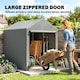 image 5 of Outsunny 1.2 x 1.8m Portable Garden Shed for Motorbikes, Garden Tools, Bikes | Grey