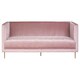 image 3 of Interiors by Premier 3 Seat Pink Sofa, Plush Pink Velvet Upholstered Settee Sofa, Classic Style Sofa Couch For Outdoor Patio Pink
