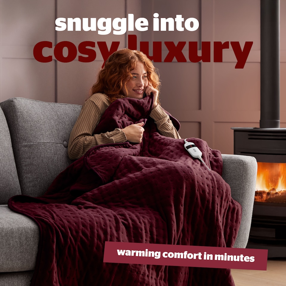image 1 of Silentnight Comfort Control Heated Throw Fleece Electric Blanket Fast Heat Up