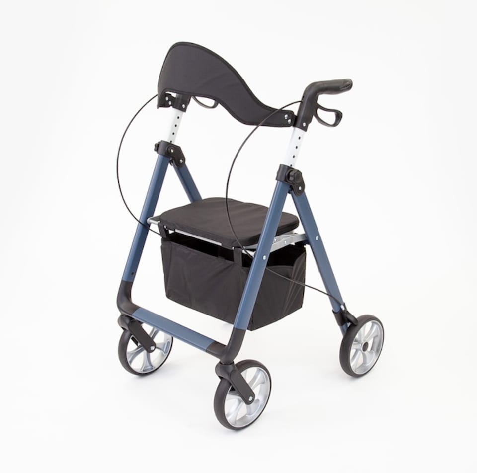 image 1 of The Ramp People TRP7 Aluminium Folding Rollator with Seat, Bag & Backrest - Blue