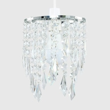 ValueLights Silver Ceiling Pendant Shade and B22 GLS LED 10W Warm White 3000K Bulb