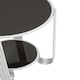 image 4 of Jolie Round End Table Black Mirror And Silver Frame Silver