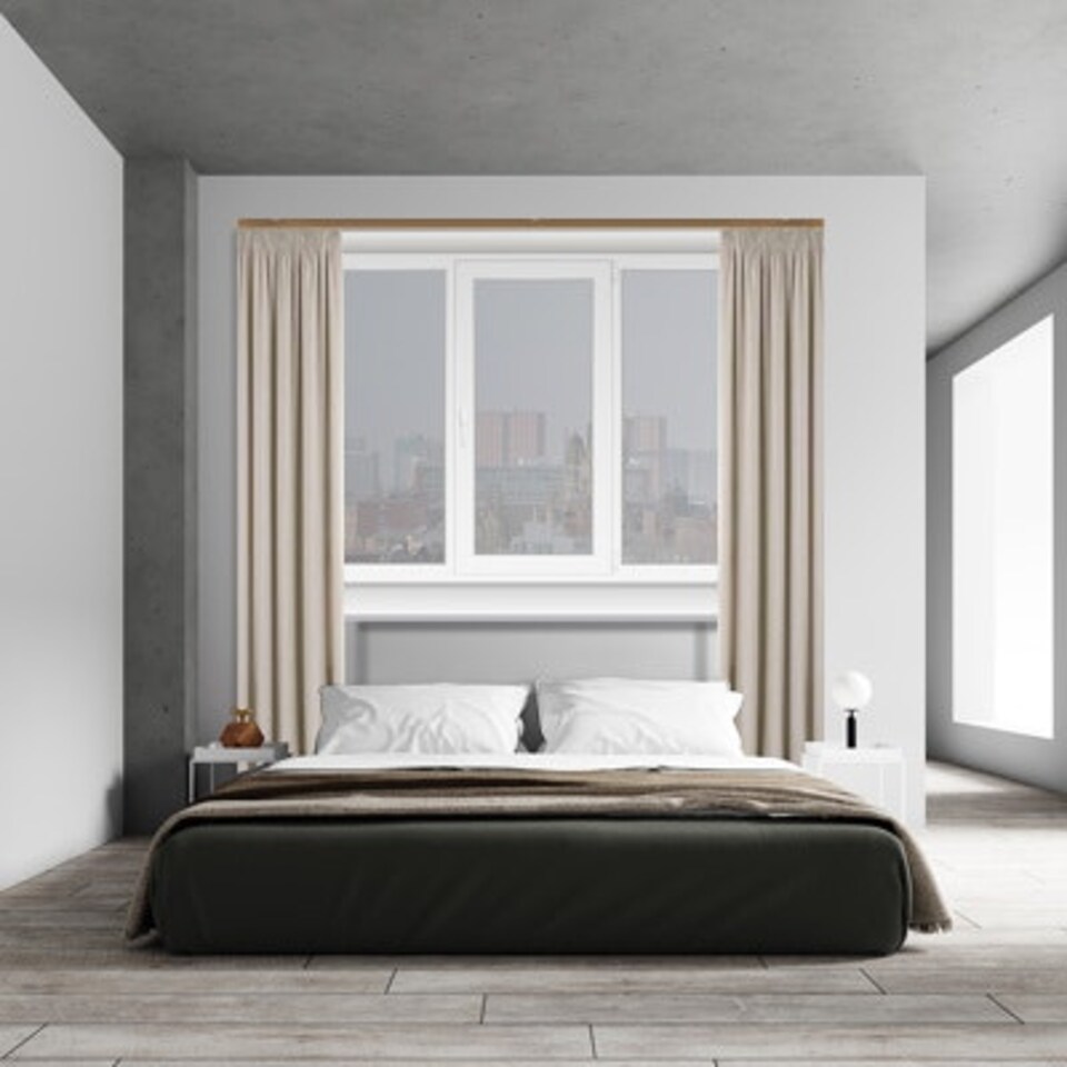 image 1 of 110cm Antique Brass Fineline Aluminium Curtain Track | Bronze | Bronze